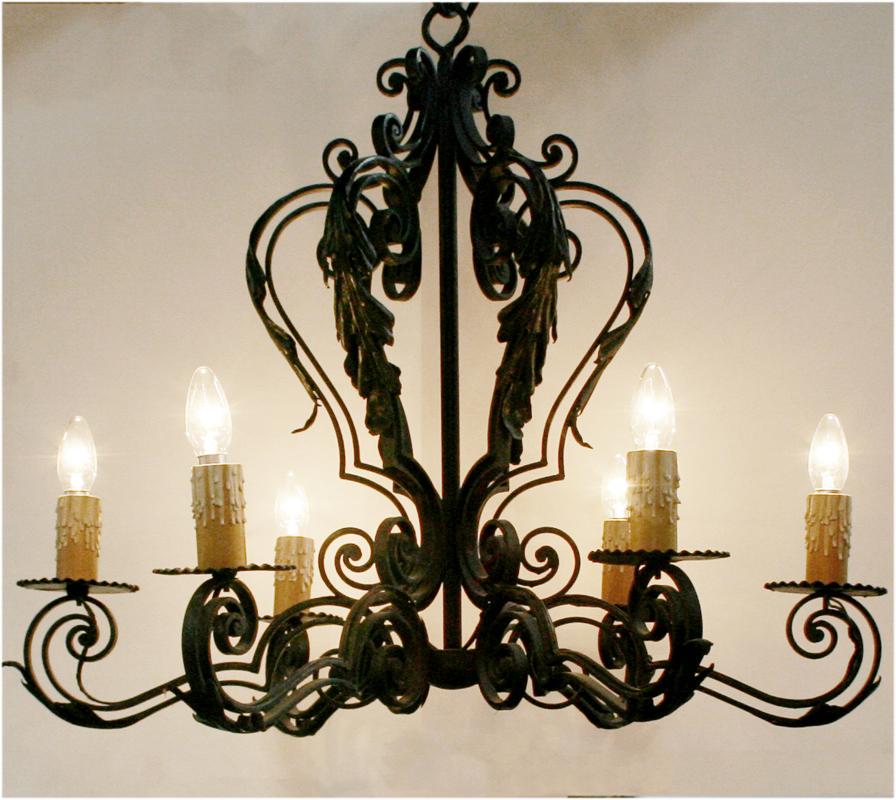 Spanish Wrought Iron Chandelier Haunt Antiques for the Modern Interior